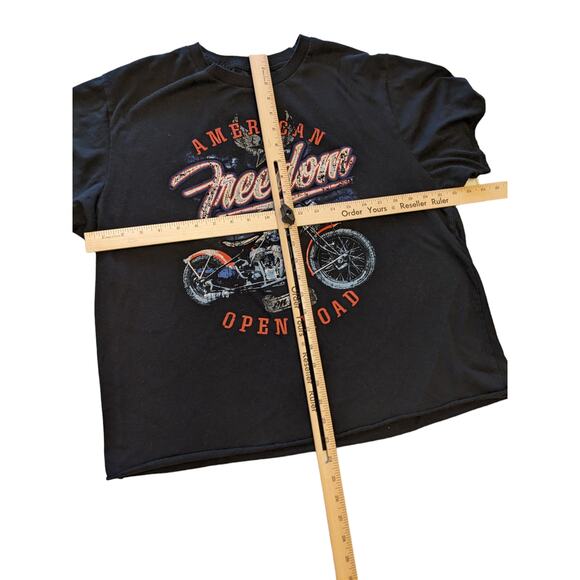 Vintage American Freedom On The Open Road Celebrate Patriotic Womens XL Biker - Picture 5 of 12